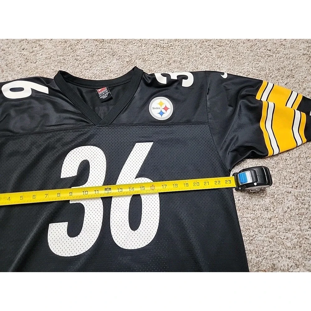 Vintage Pittsburgh Steelers Jersey Mens Large Black NFL Football Nike Bettis‎ 36